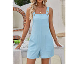 Sleeveless Square Neck Solid Pockets Loose Romper | Jumpsuit - Women's | F, jumpsuit, Jumpsuit and Romper, new arrival, S | Elings