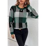 Plaid Cozy Knit Sweater | Sweatshirt - Women's | New Arrivals, plaid, SWEATER, Sweatshirt | Elings