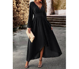 Elegant Deep V High Waist Tunics Long A line Dress | Dress - Women's | Dress, maxi dress | Elings