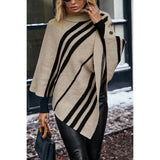 Asymmetrical Turtleneck Knit Poncho | Sweatshirt - Women's | best sellers, New Arrivals | Elings