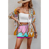 Graphic Print Two Pieces Front Open Shorts Sets | sets | Sets | Elings