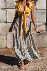 Polka Dot Ruffled Maxi Skirts | Skirt - Women's | 2024, best sellers, Skirt | Elings