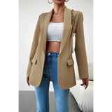 Elegant Open Collar Blazer | Coat - Women's | best sellers, Coat | Elings
