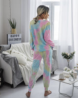 Comfy Round Neck Tie Dye Women Top and Pants Set