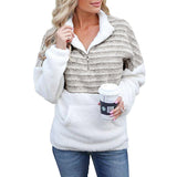 Sherpa Stripe Zip-Up | Pullover Sweater - Women's | 2024, Sale | Elings