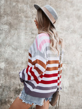 Striped Color Block Women's Sweater