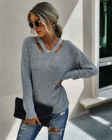 Cozy Chic V Neck Knit Sweater