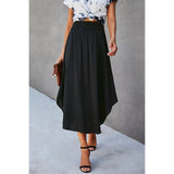 Solid Ruffled Midi Skirt | Dress - Women's | 2023, Dress, midi dress, Midi Skirt, New Arrivals, Skirt | Elings